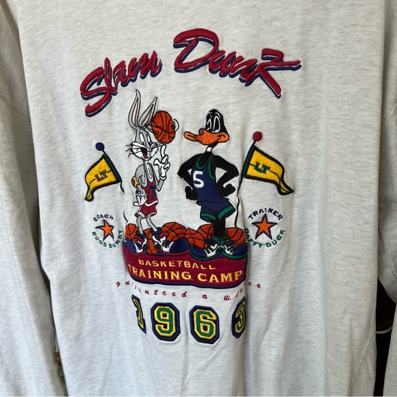 Vintage Acme Looney Tunes Slam Dunk Graphic Long Sleeve Shirt - Picture 2 of 6